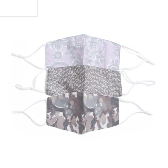 NEW Adult 3pk cotton Floral Face Masks - Picture 1 of 3